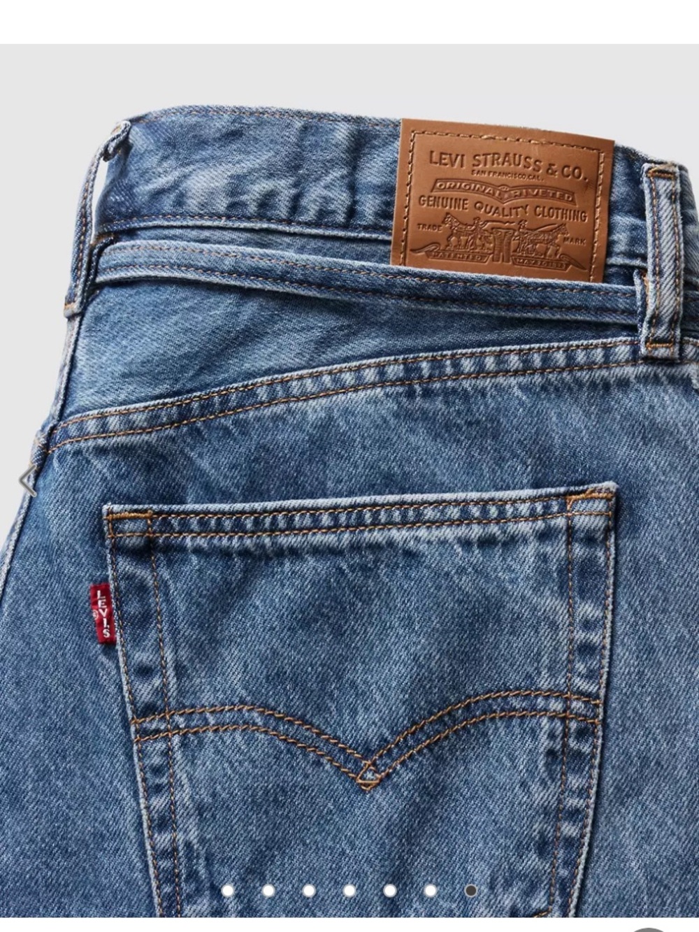 Levi’s Premium XL Superwide Leg Medium Wash Jean with Tie Waist Size 33 - Picture 4 of 16